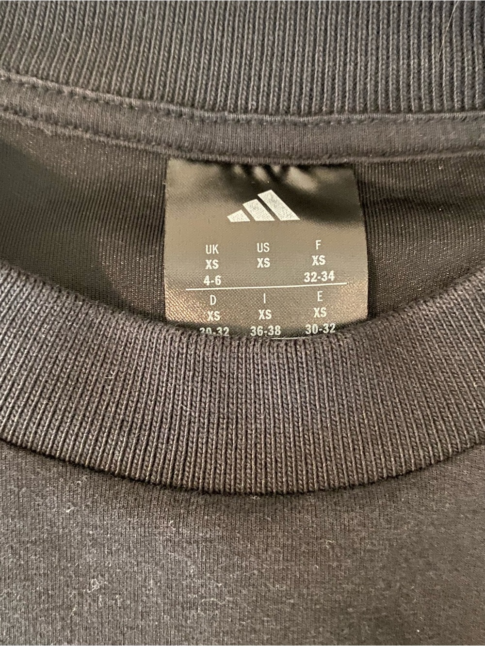 adidas Black Cropped Crewneck Sweatshirt - Picture 2 of 5